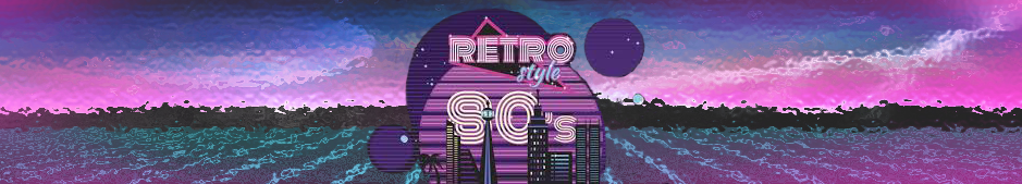 Retro banner for the 80s perfume and cologne collection by Surrender to Chance