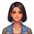 DALL·E 2024-04-19 04.38.01 - Create an image of a female avatar representing a young Egyptian woman for a product review. She should have light brown skin, short straight black ha