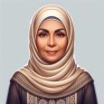 DALL·E 2024-04-19 04.42.52 - Create an image of a female avatar representing an elderly Egyptian woman wearing a hijab for a product review. She should have dark skin, visible thr